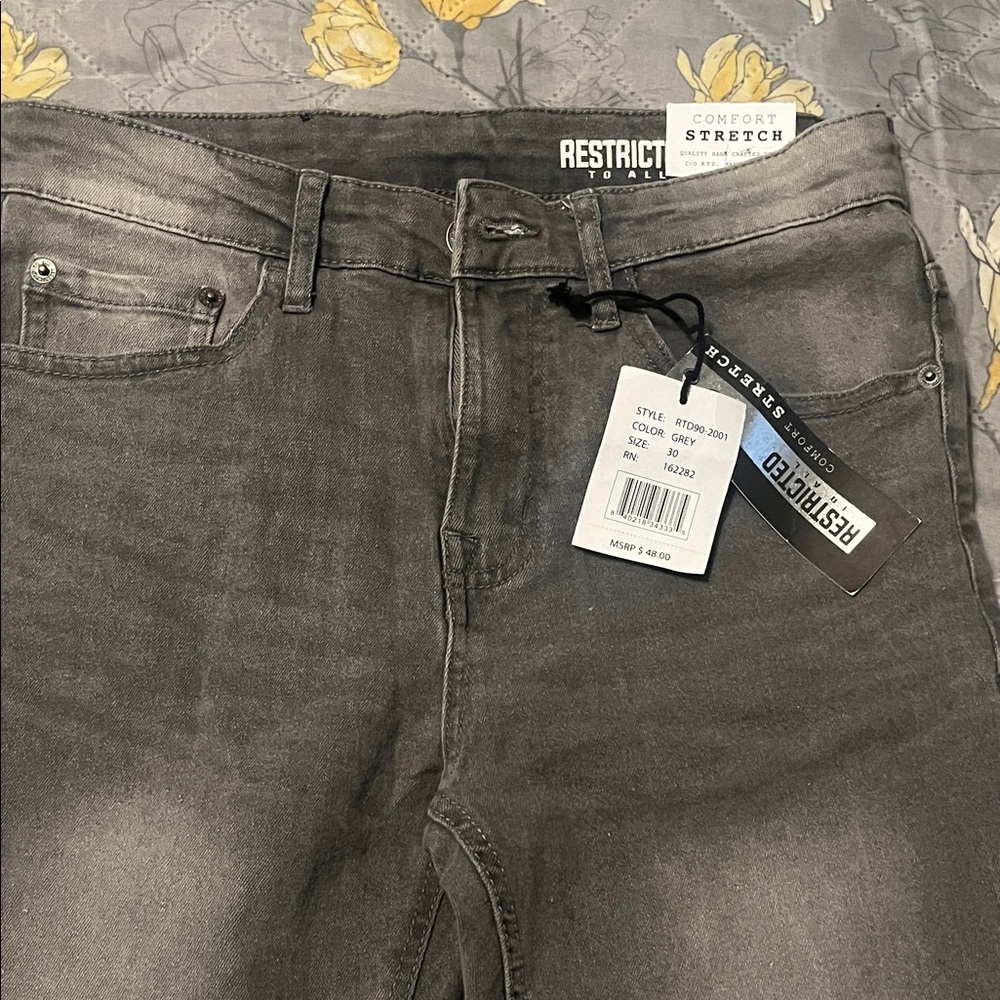 Restricted Charcoal Skinny Men's Jeans